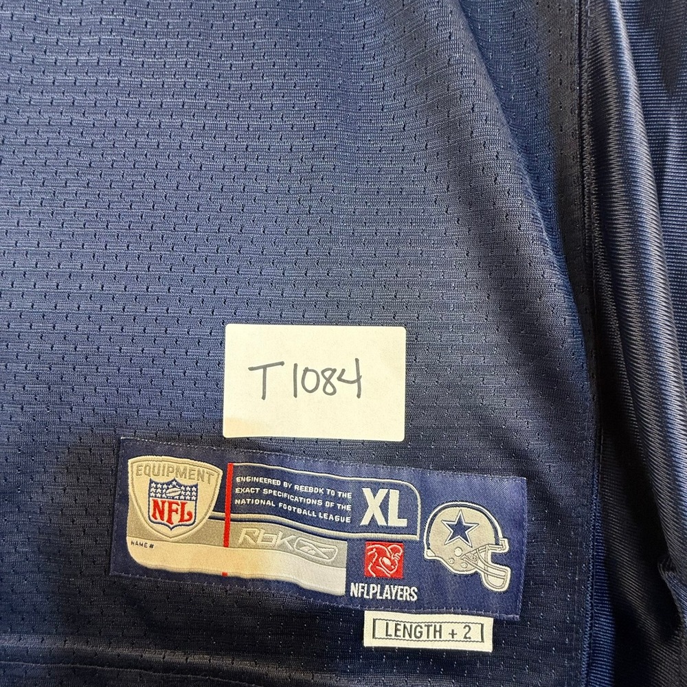 Reebok NFL Dallas Cowboys Tony Romo 9 Jersey Navy Blue Mens XL Length +2